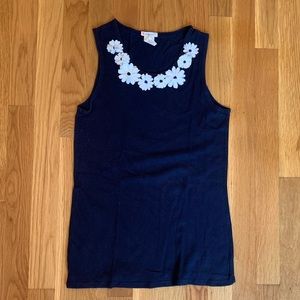 J. Crew Crewcuts Blue Tank Top with White Flowers